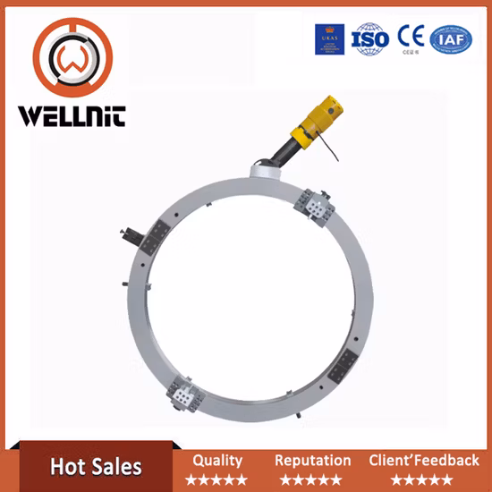 Stationary High Speed Pipe Cutting and Beveling Machine in Workshop